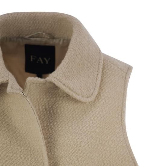 Fay FAY Women Vests NAW10493790 BEIGE Size S / US 4 / IT 40 - 4 Thumbnail