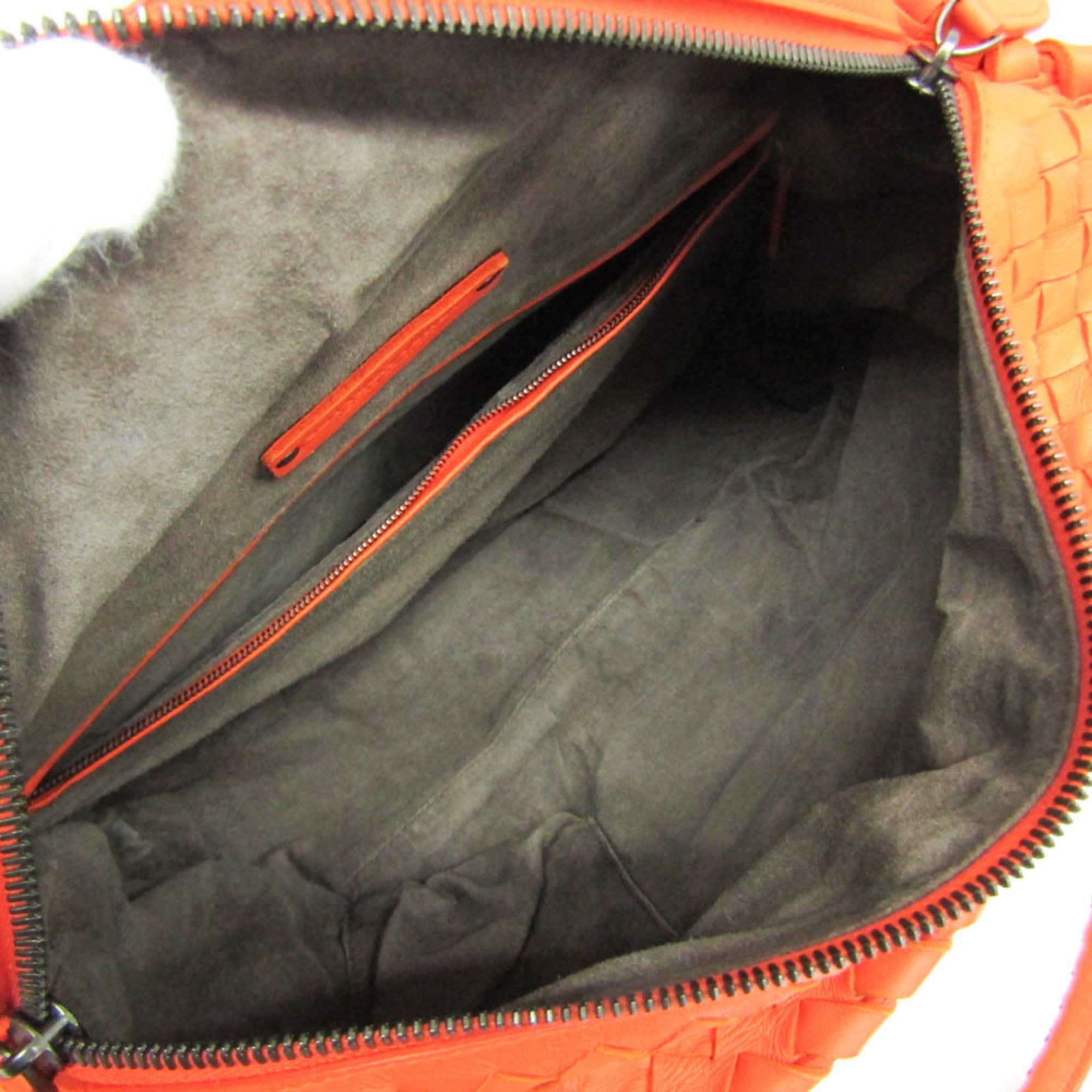 Bottega Veneta Intrecciato Orange Leather Handbag (Pre-Owned) Size ONE SIZE - 8 Thumbnail