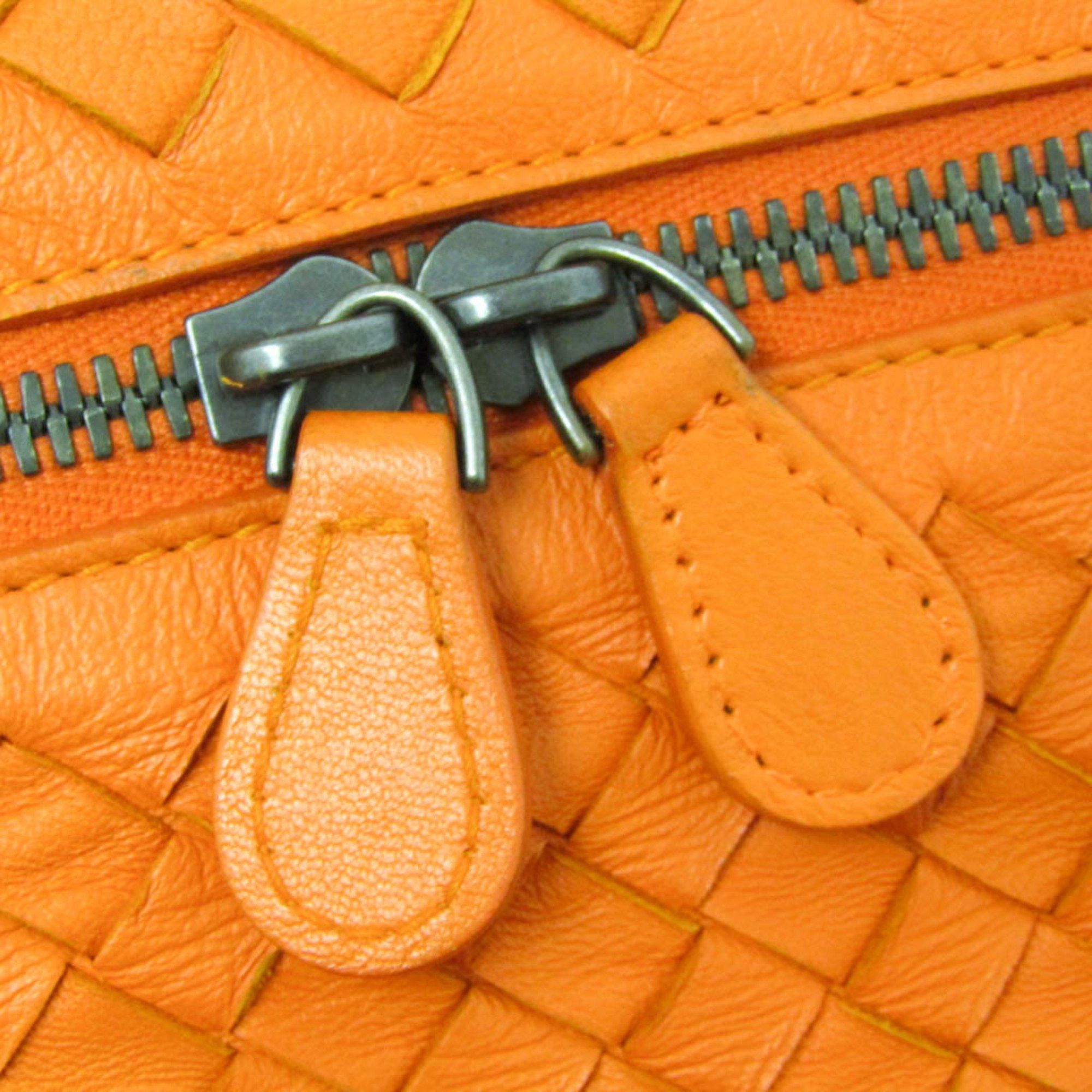 Bottega Veneta Intrecciato Orange Leather Handbag (Pre-Owned) Size ONE SIZE - 7 Thumbnail