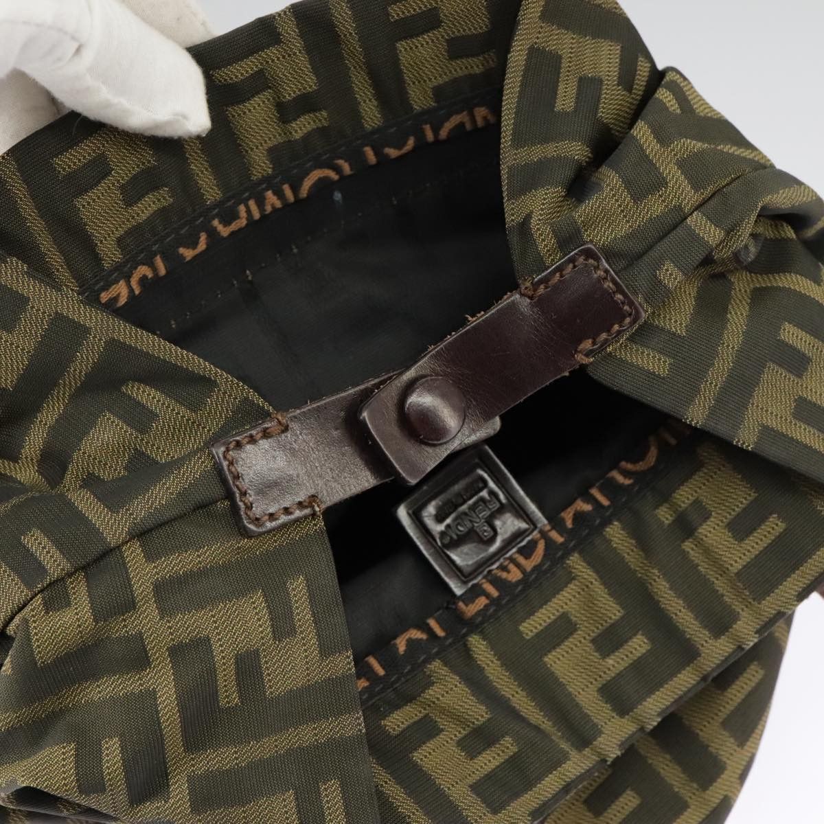 Fendi Roll Bag Khaki Canvas Handbag (Pre-Owned) Size ONE SIZE - 14 Thumbnail