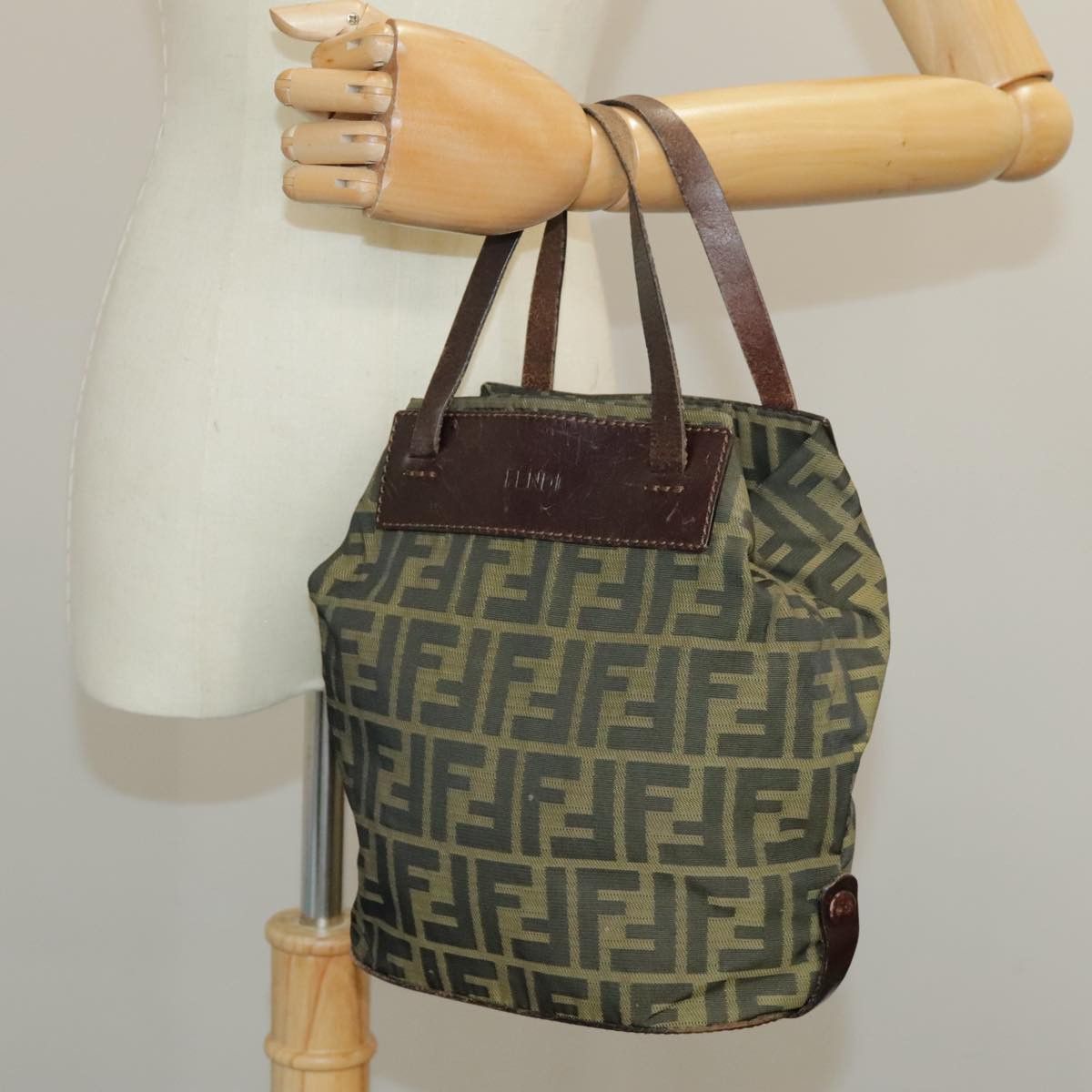 Fendi Roll Bag Khaki Canvas Handbag (Pre-Owned) Size ONE SIZE - 20 Thumbnail