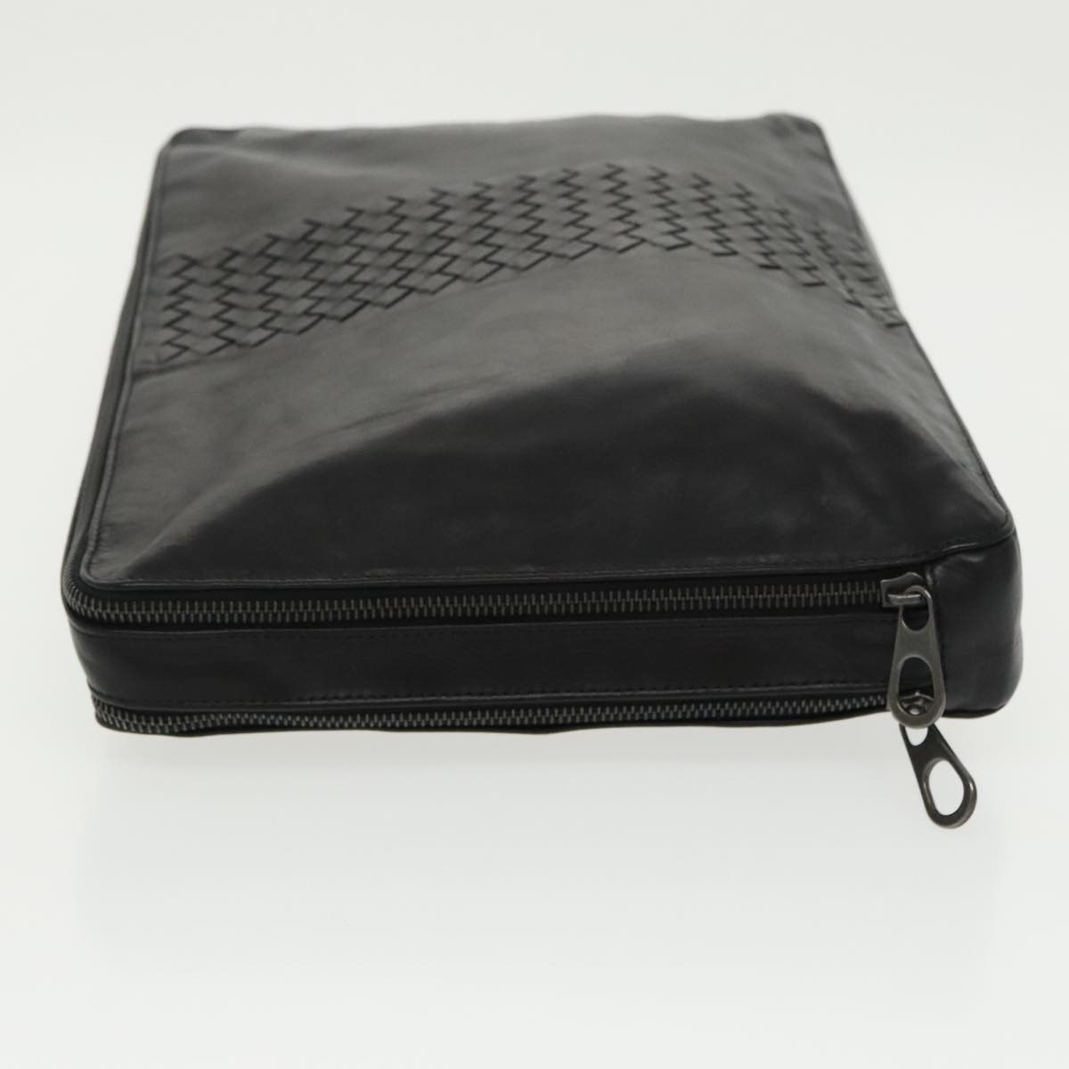Bottega Veneta Intrecciato Black Leather Clutch Bag (Pre-Owned) Size ONE SIZE - 4 Thumbnail