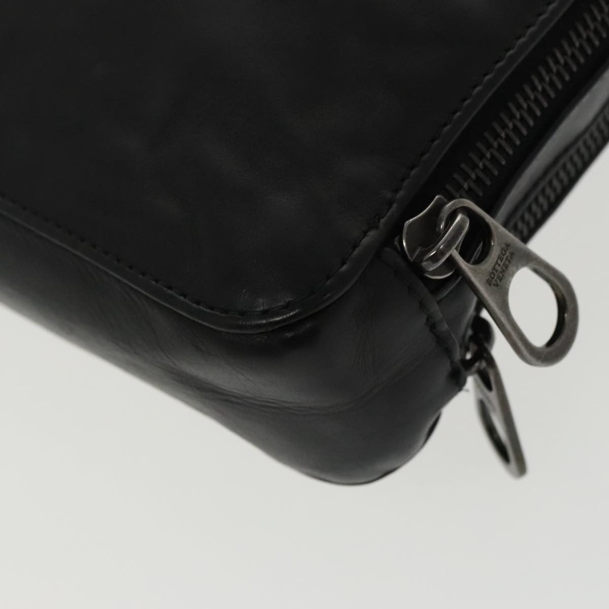 Bottega Veneta Intrecciato Black Leather Clutch Bag (Pre-Owned) Size ONE SIZE - 10 Thumbnail