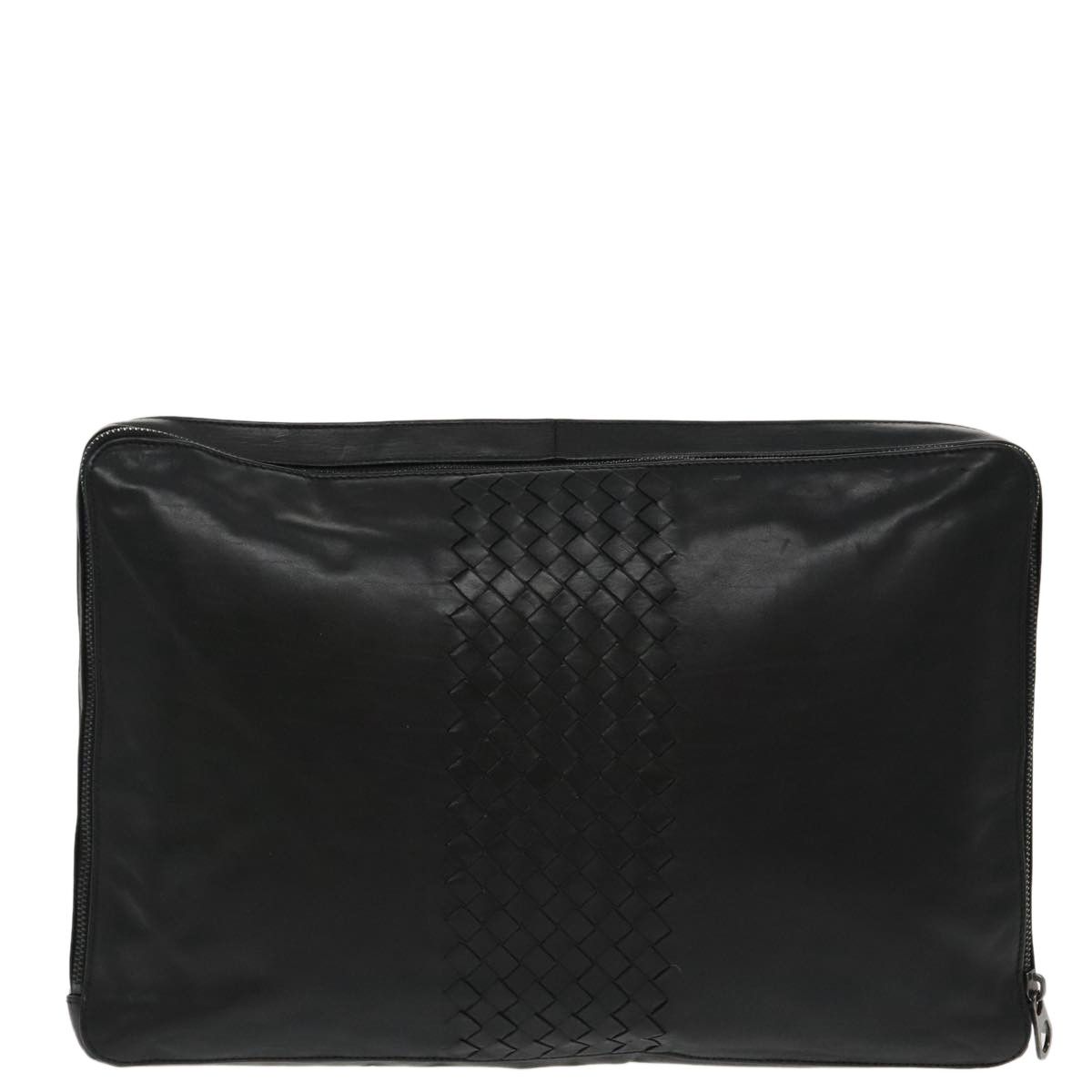 Bottega Veneta Intrecciato Black Leather Clutch Bag (Pre-Owned) Size ONE SIZE - 2 Thumbnail