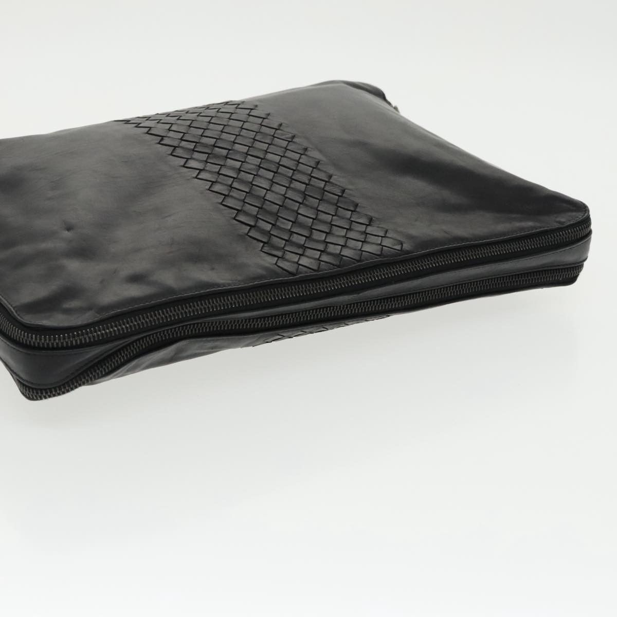 Bottega Veneta Intrecciato Black Leather Clutch Bag (Pre-Owned) Size ONE SIZE - 5 Thumbnail