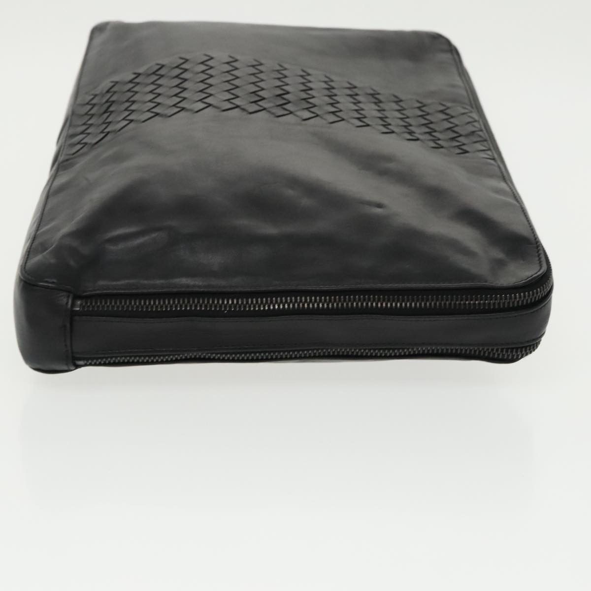 Bottega Veneta Intrecciato Black Leather Clutch Bag (Pre-Owned) Size ONE SIZE - 3 Thumbnail