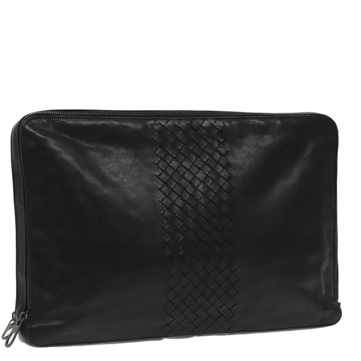 Bottega Veneta Intrecciato Black Leather Clutch Bag (Pre-Owned) Size ONE SIZE - 20 Thumbnail