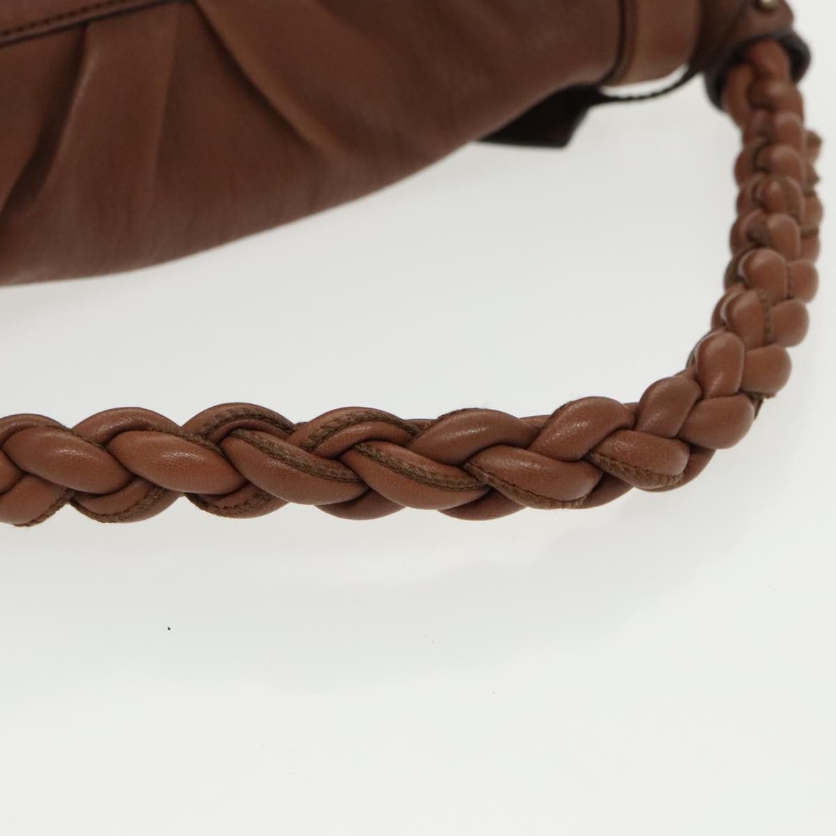 Salvatore Ferragamo Gancini Brown Leather Shoulder Bag (Pre-Owned) Size ONE SIZE - 7 Thumbnail