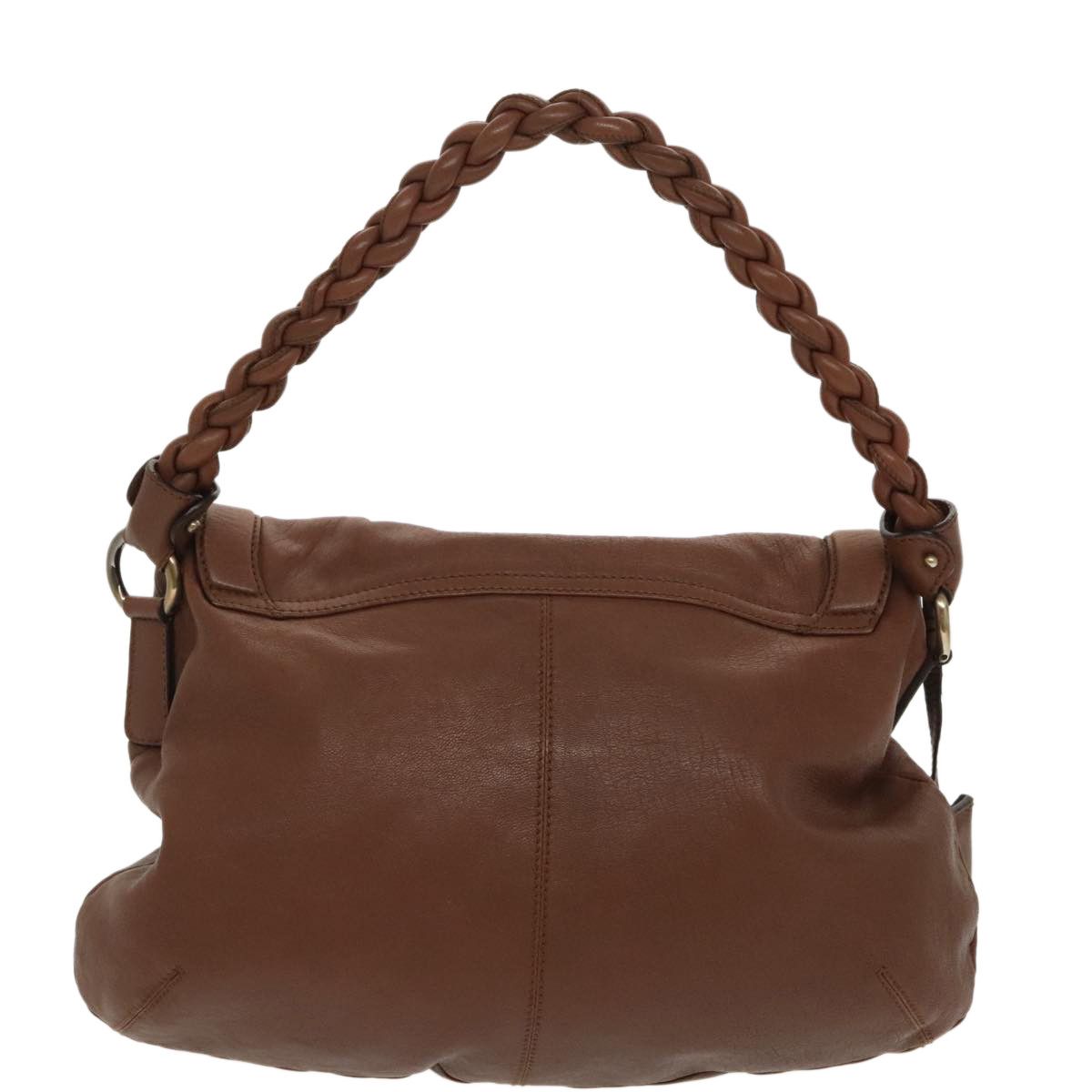 Salvatore Ferragamo Gancini Brown Leather Shoulder Bag (Pre-Owned) Size ONE SIZE - 2 Thumbnail