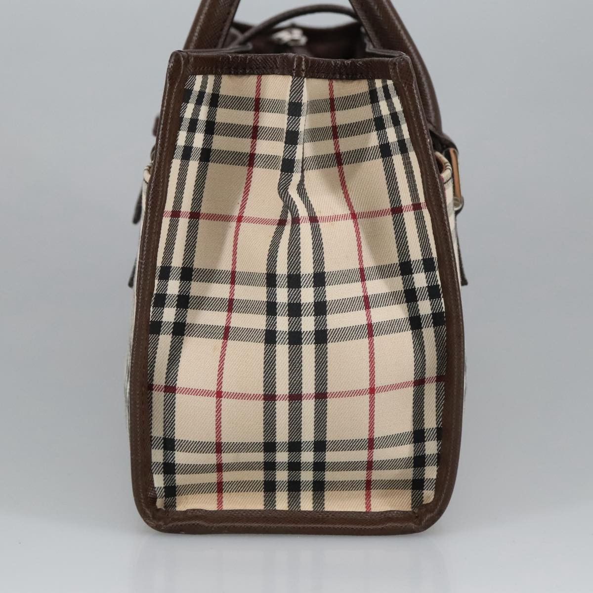 Burberry Nova Check Beige Canvas Handbag (Pre-Owned) Size ONE SIZE - 3 Thumbnail