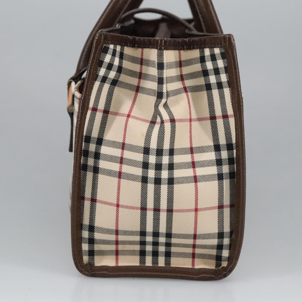 Burberry Nova Check Beige Canvas Handbag (Pre-Owned) Size ONE SIZE - 4 Thumbnail
