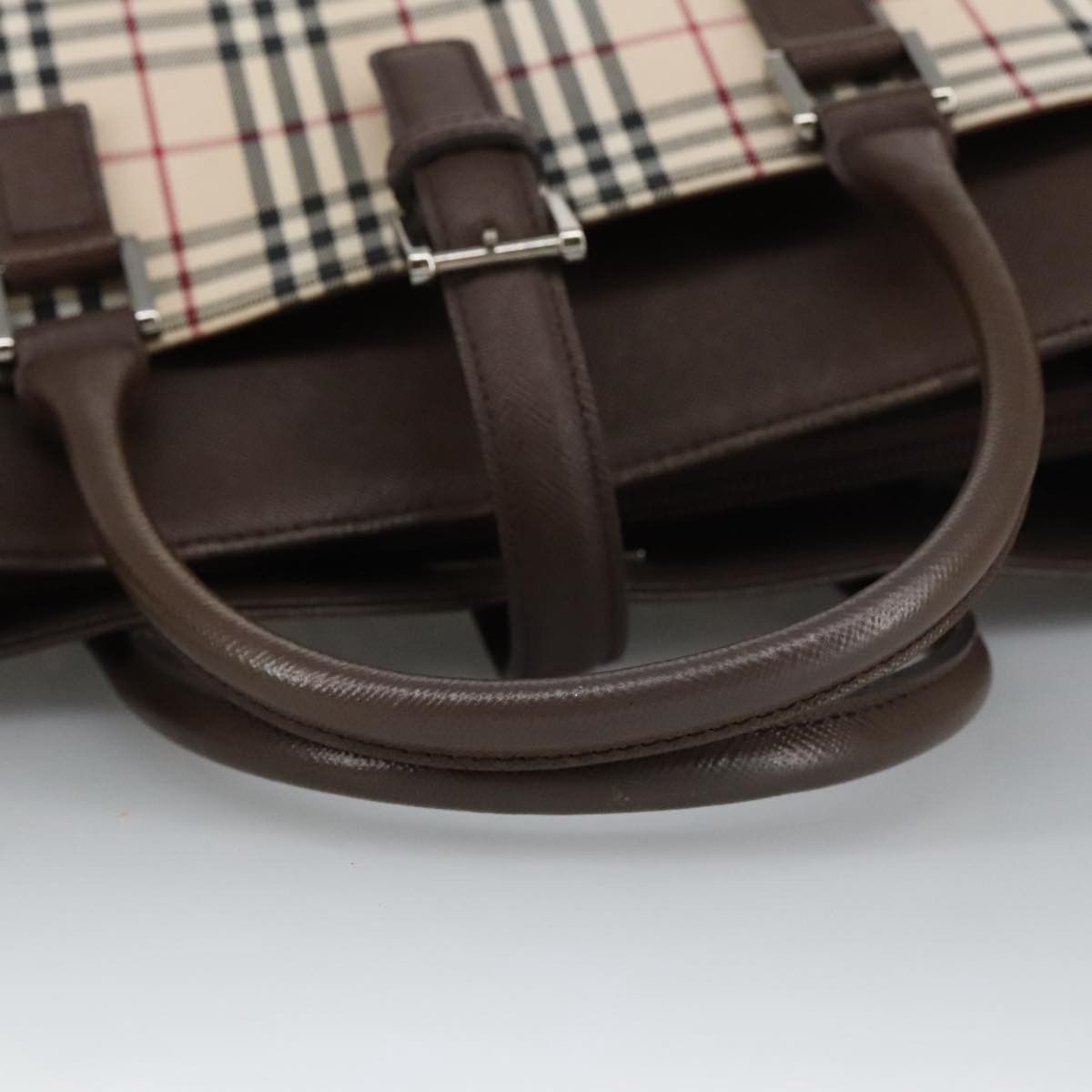 Burberry Nova Check Beige Canvas Handbag (Pre-Owned) Size ONE SIZE - 5 Thumbnail
