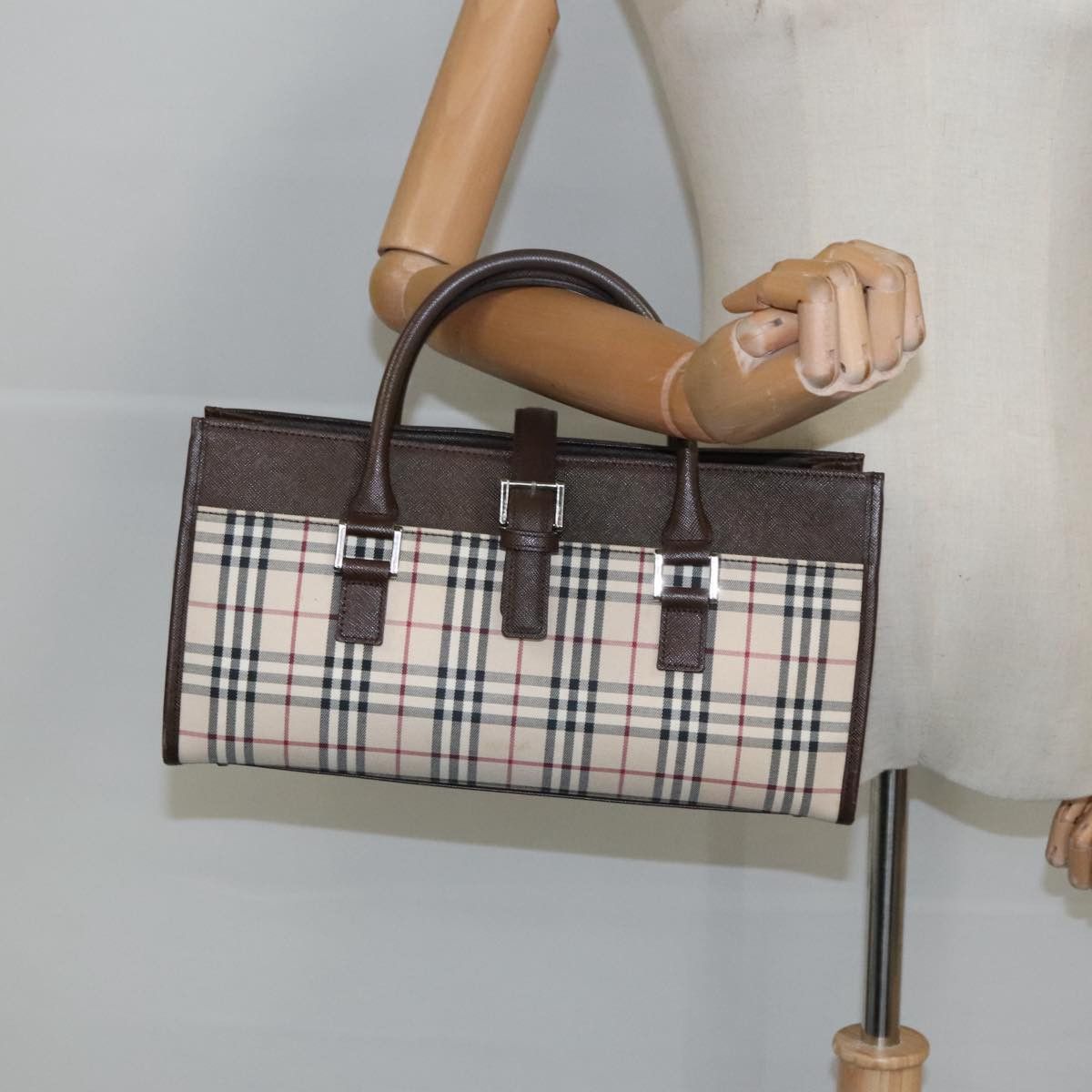 Burberry Nova Check Beige Canvas Handbag (Pre-Owned) Size ONE SIZE - 15 Thumbnail