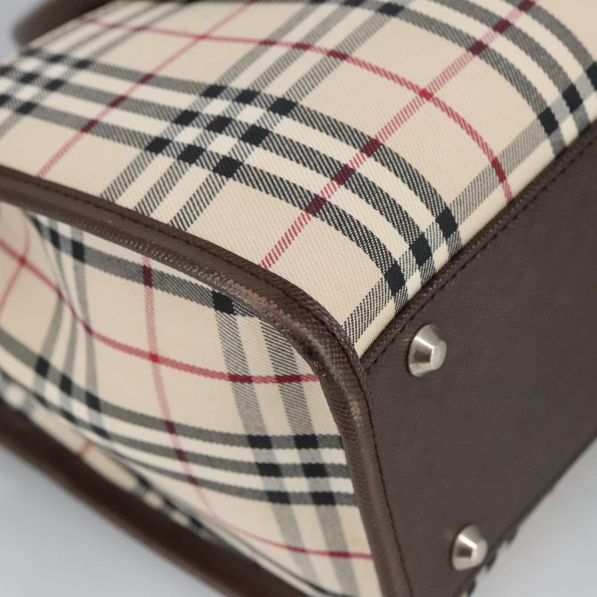 Burberry Nova Check Beige Canvas Handbag (Pre-Owned) Size ONE SIZE - 8 Thumbnail
