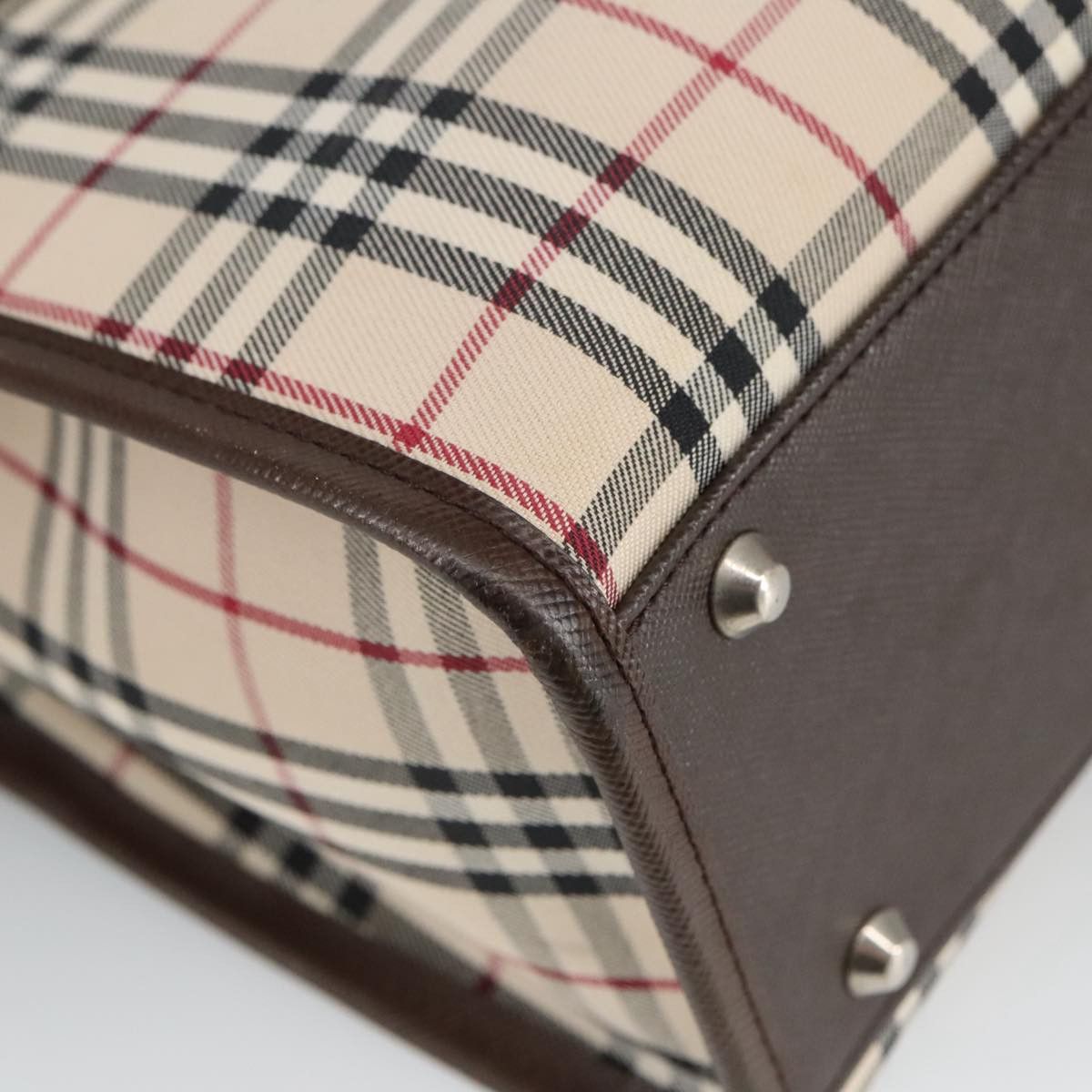 Burberry Nova Check Beige Canvas Handbag (Pre-Owned) Size ONE SIZE - 10 Thumbnail