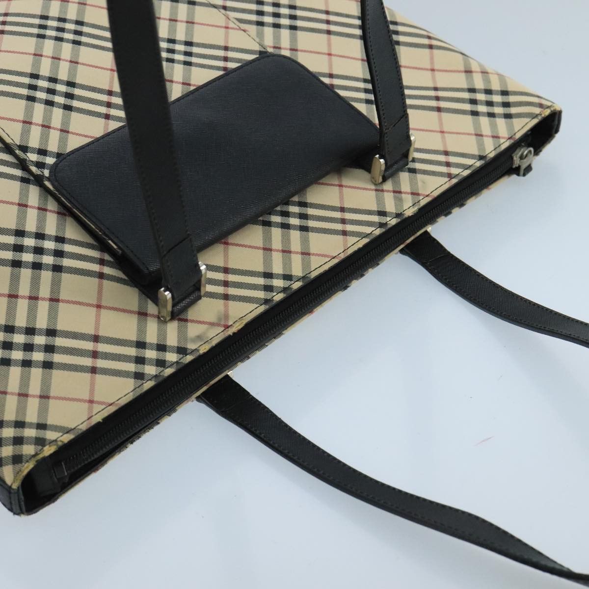 Burberry Nova Check Beige Canvas Tote Bag (Pre-Owned) Size ONE SIZE - 15 Thumbnail