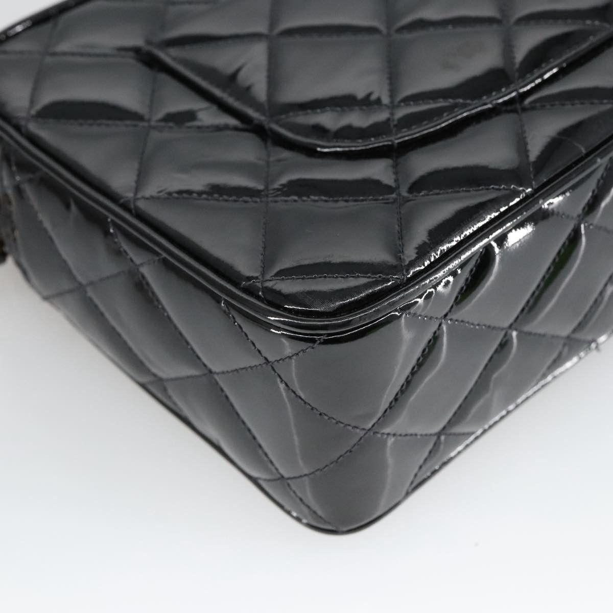 Chanel Classic Flap Black Patent Leather Shoulder Bag (Pre-Owned) Size ONE SIZE - 12 Thumbnail