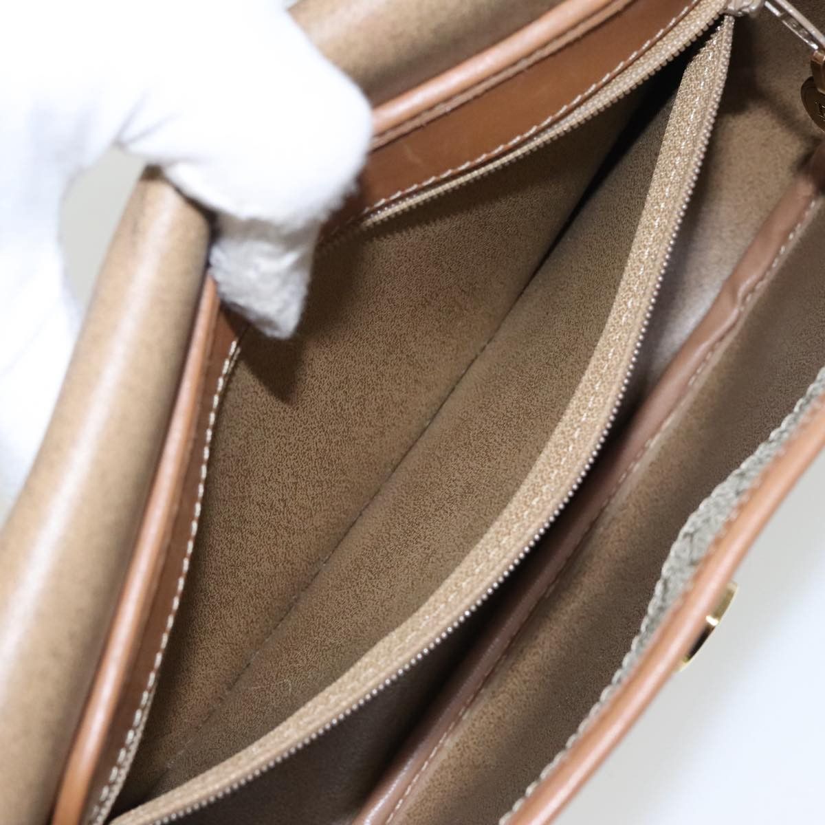 Dior Honeycomb Beige Canvas Shoulder Bag (Pre-Owned) Size ONE SIZE - 19 Thumbnail