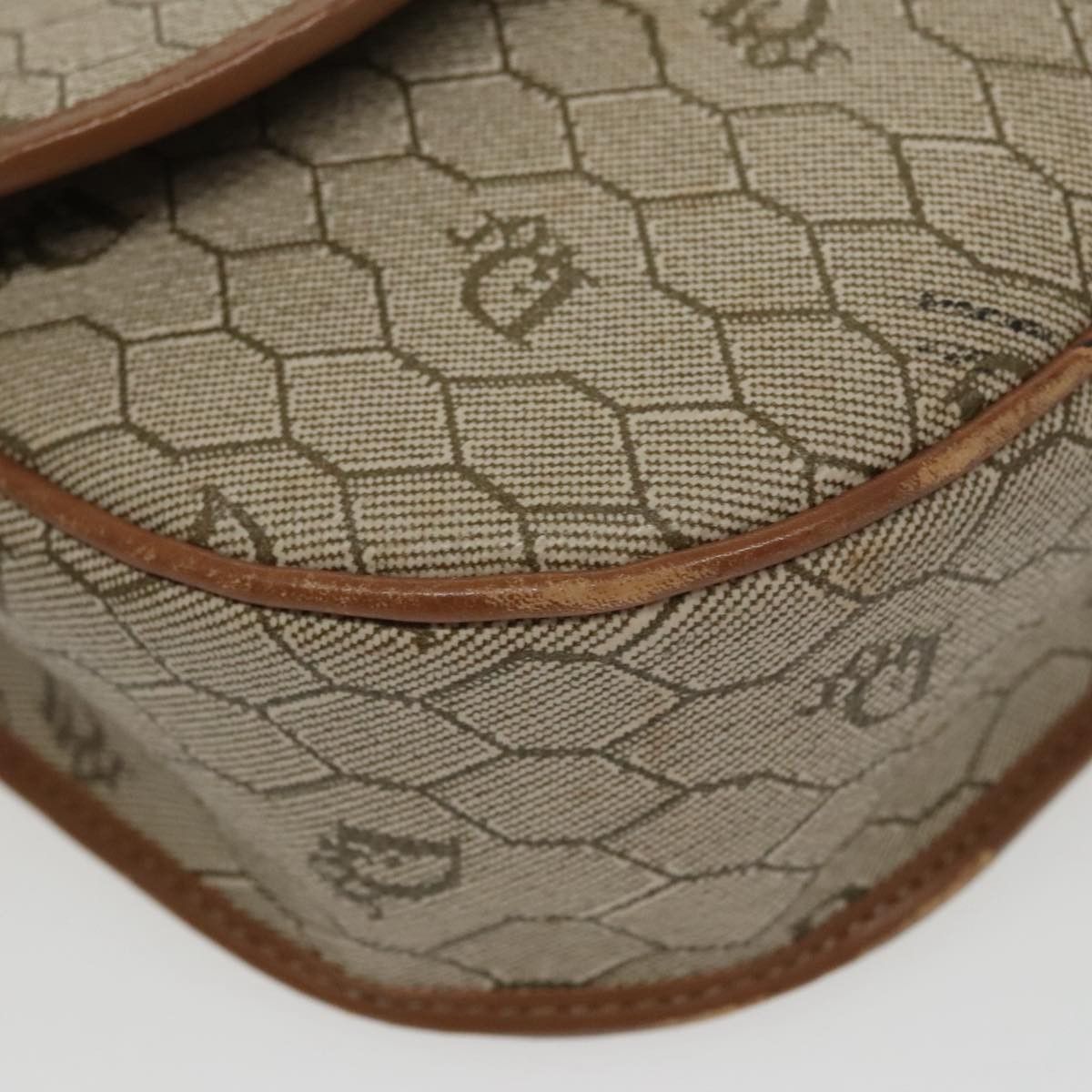 Dior Honeycomb Beige Canvas Shoulder Bag (Pre-Owned) Size ONE SIZE - 10 Thumbnail