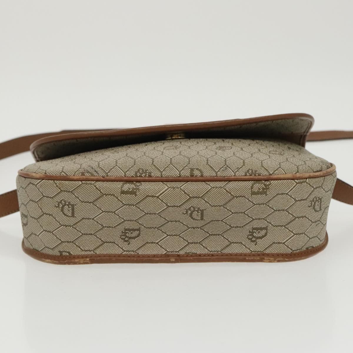 Dior Honeycomb Beige Canvas Shoulder Bag (Pre-Owned) Size ONE SIZE - 8 Thumbnail