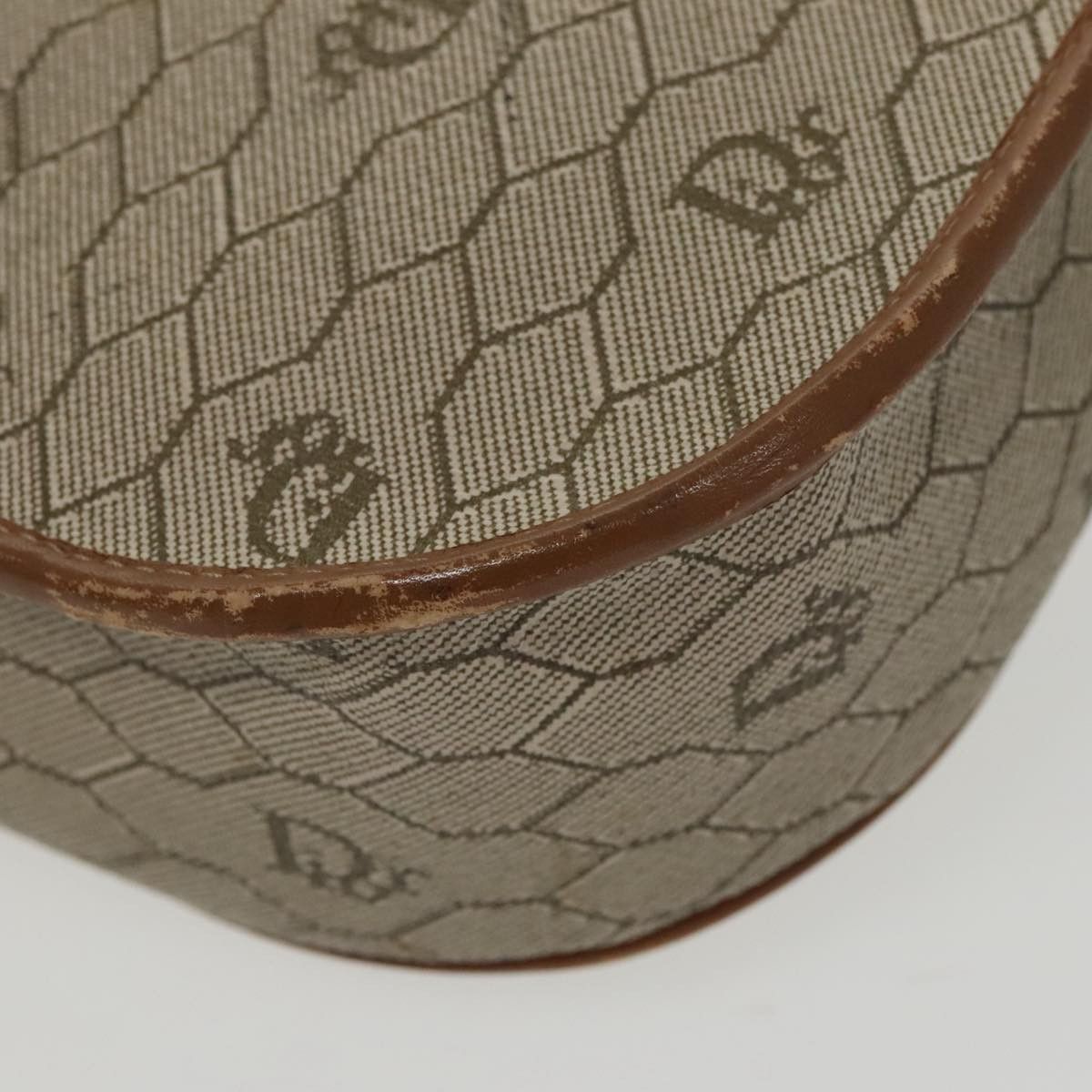 Dior Honeycomb Beige Canvas Shoulder Bag (Pre-Owned) Size ONE SIZE - 11 Thumbnail