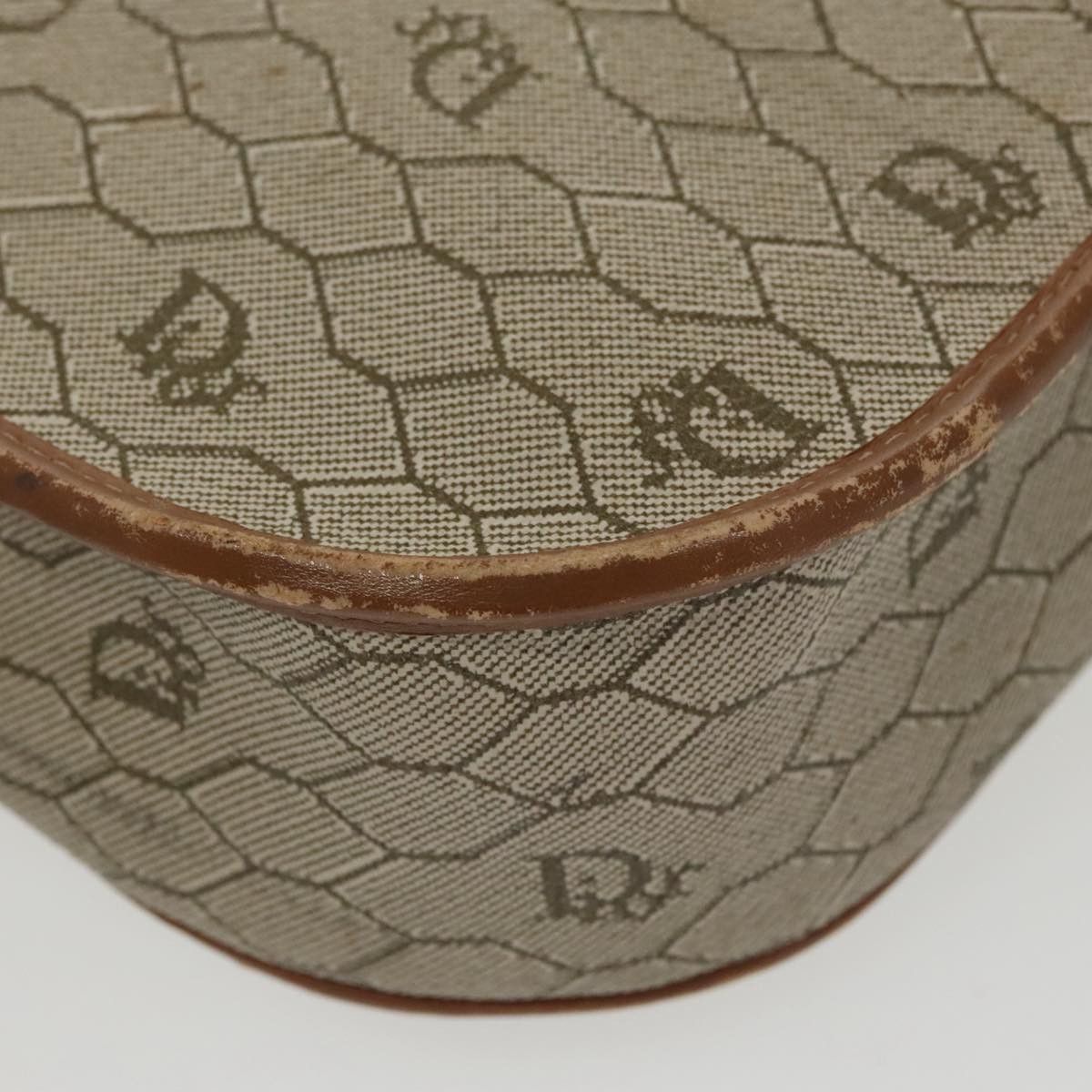 Dior Honeycomb Beige Canvas Shoulder Bag (Pre-Owned) Size ONE SIZE - 12 Thumbnail