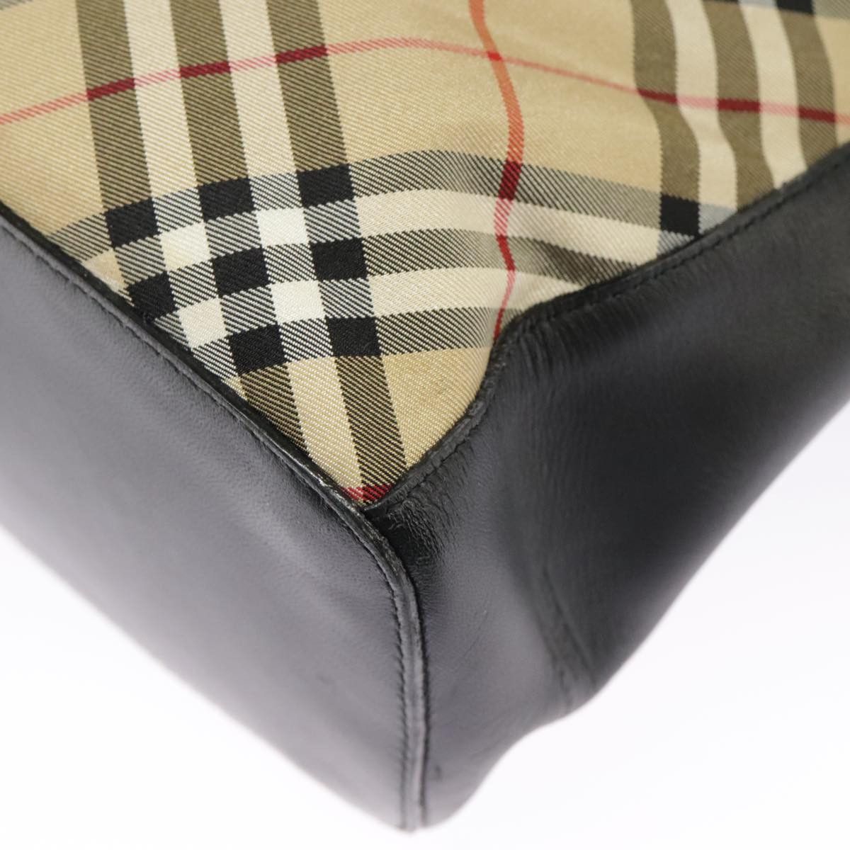 Burberry Nova Check Beige Canvas Shoulder Bag (Pre-Owned) Size ONE SIZE - 7 Thumbnail