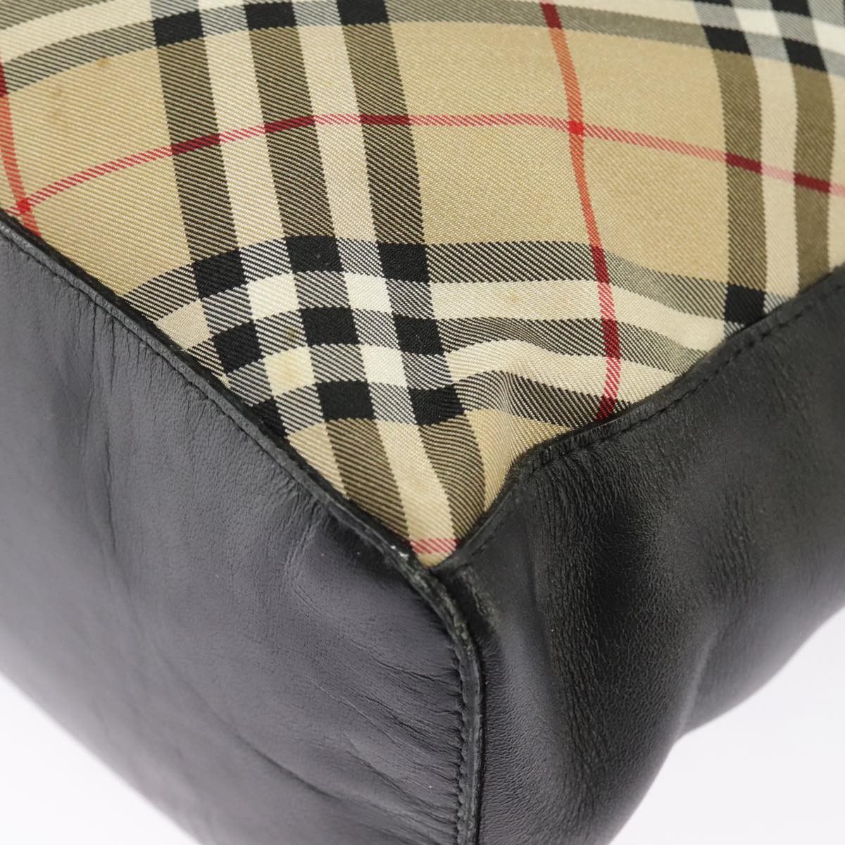 Burberry Nova Check Beige Canvas Shoulder Bag (Pre-Owned) Size ONE SIZE - 9 Thumbnail