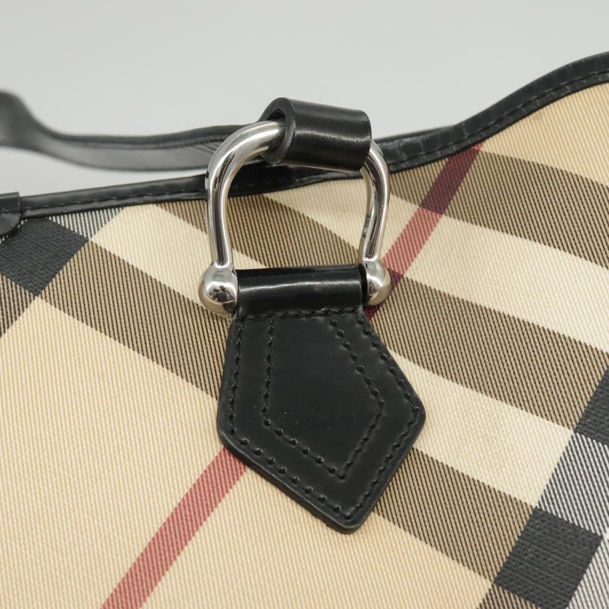 Burberry Nova Check Beige Canvas Handbag (Pre-Owned) Size ONE SIZE - 12 Thumbnail