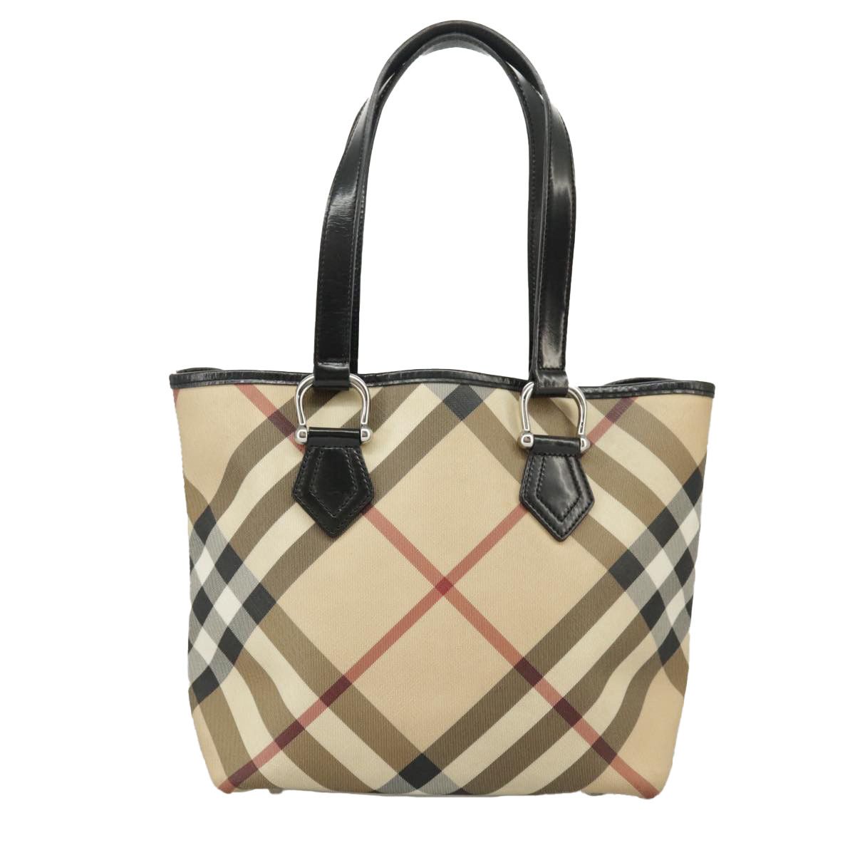 Burberry Nova Check Beige Canvas Handbag (Pre-Owned) Size ONE SIZE - 2 Thumbnail