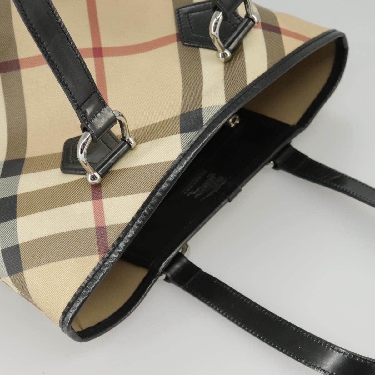 Burberry Nova Check Beige Canvas Handbag (Pre-Owned) Size ONE SIZE - 18 Thumbnail
