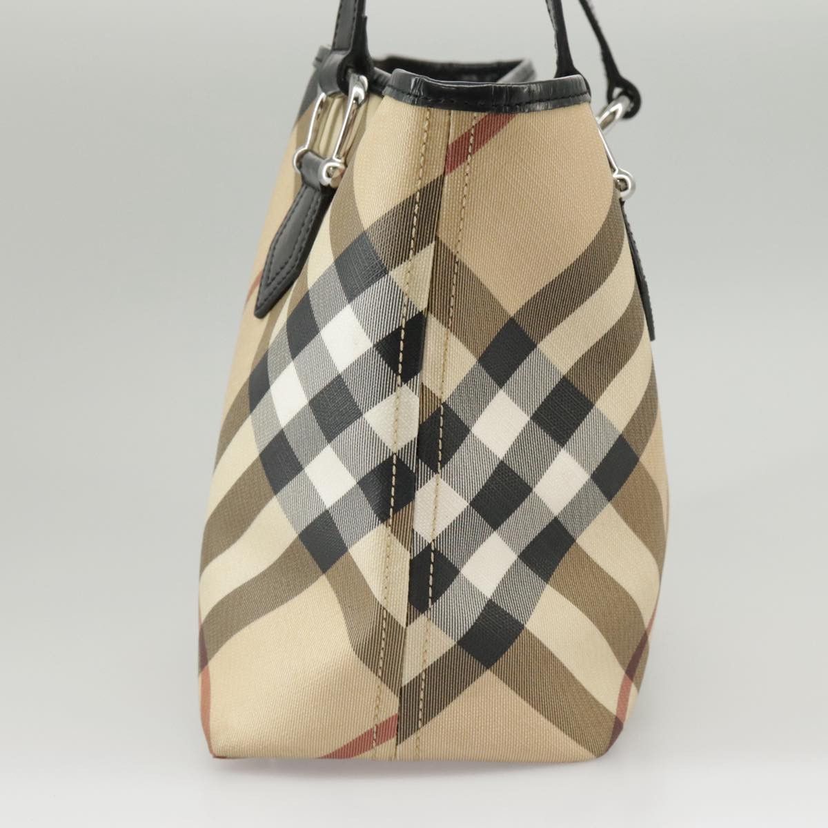 Burberry Nova Check Beige Canvas Handbag (Pre-Owned) Size ONE SIZE - 4 Thumbnail