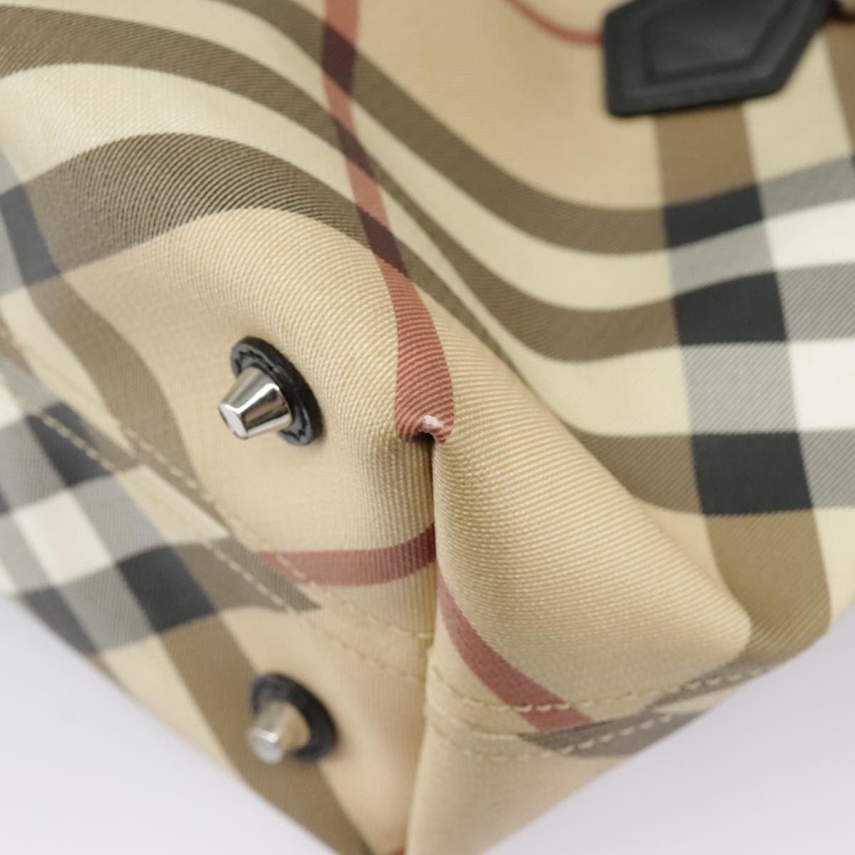 Burberry Nova Check Beige Canvas Handbag (Pre-Owned) Size ONE SIZE - 10 Thumbnail