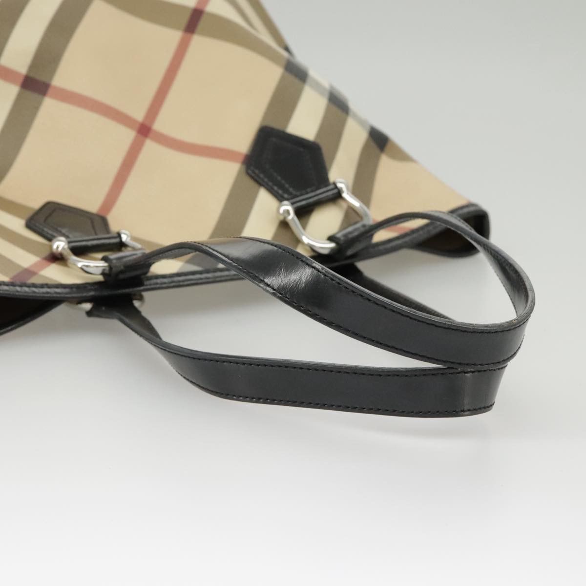 Burberry Nova Check Beige Canvas Handbag (Pre-Owned) Size ONE SIZE - 5 Thumbnail