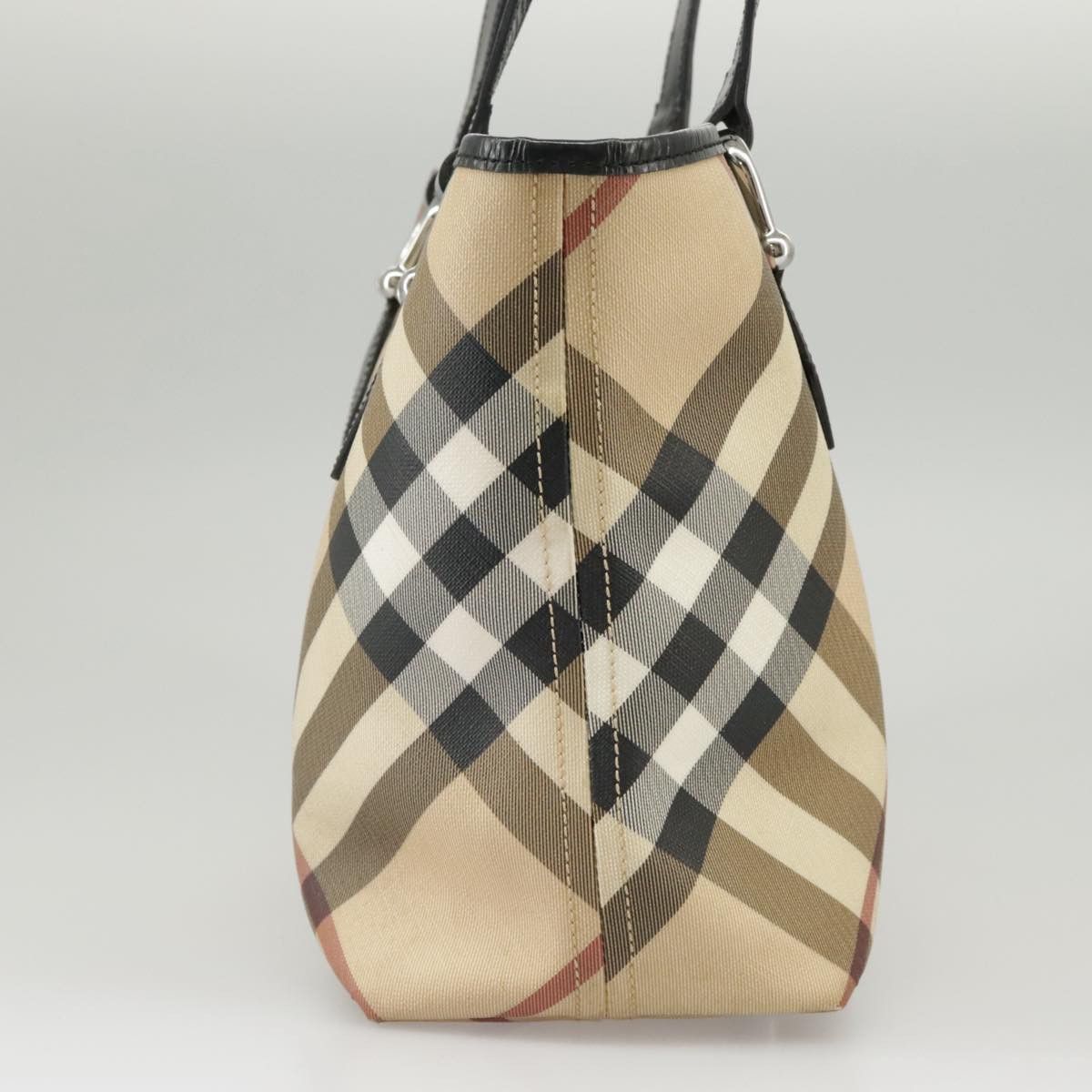 Burberry Nova Check Beige Canvas Handbag (Pre-Owned) Size ONE SIZE - 3 Thumbnail