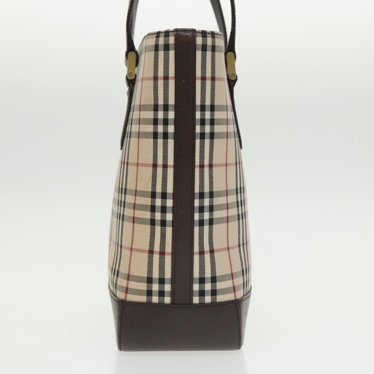 Burberry Nova Check Beige Canvas Handbag (Pre-Owned) Size ONE SIZE - 4 Thumbnail