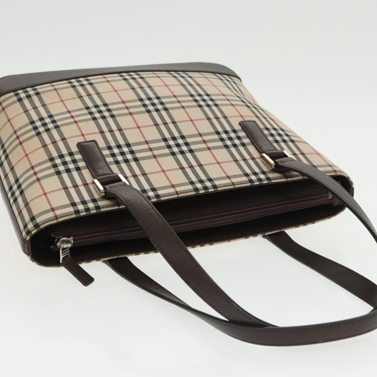 Burberry Nova Check Beige Canvas Handbag (Pre-Owned) Size ONE SIZE - 5 Thumbnail