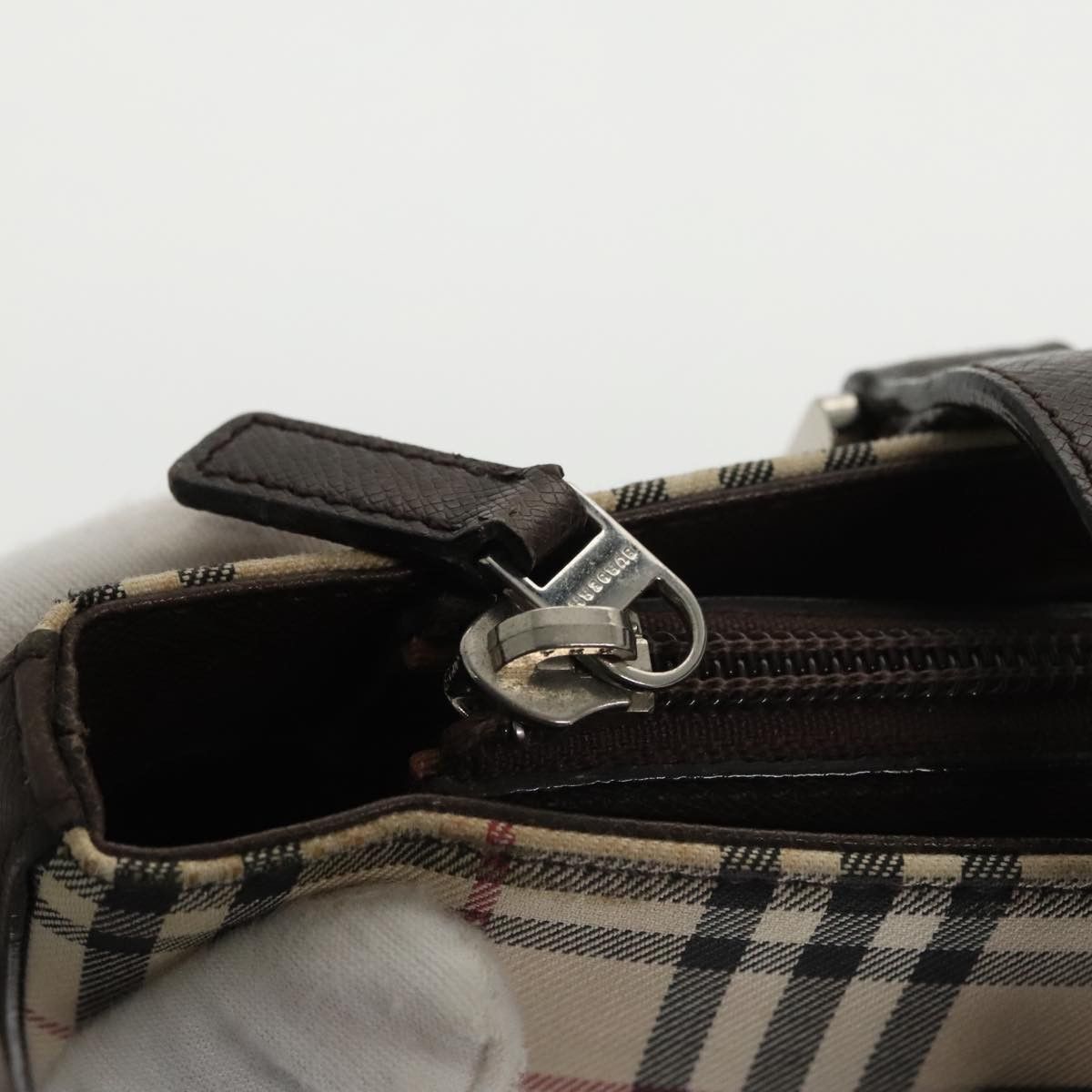 Burberry Nova Check Beige Canvas Handbag (Pre-Owned) Size ONE SIZE - 12 Thumbnail