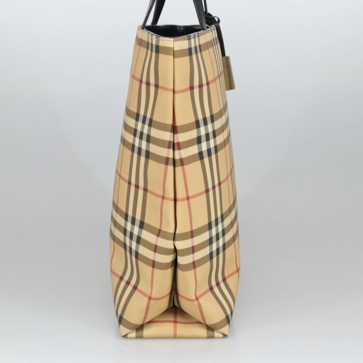 Burberry Nova Check Beige Canvas Tote Bag (Pre-Owned) Size ONE SIZE - 3 Thumbnail