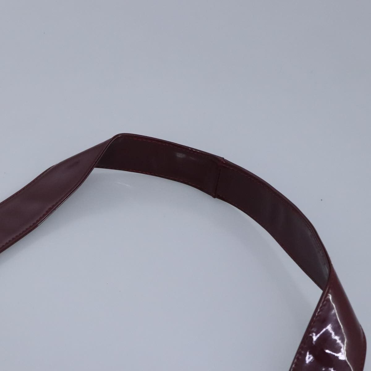 Salvatore Ferragamo Gancini Burgundy Patent Leather Shoulder Bag (Pre-Owned) Size ONE SIZE - 8 Thumbnail