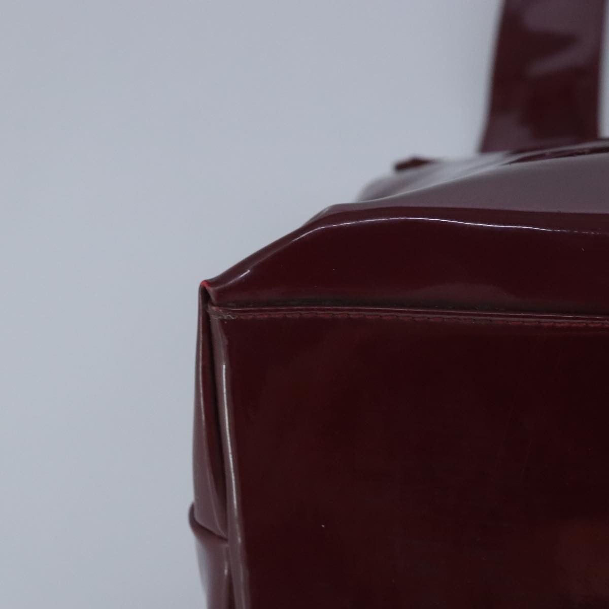 Salvatore Ferragamo Gancini Burgundy Patent Leather Shoulder Bag (Pre-Owned) Size ONE SIZE - 12 Thumbnail
