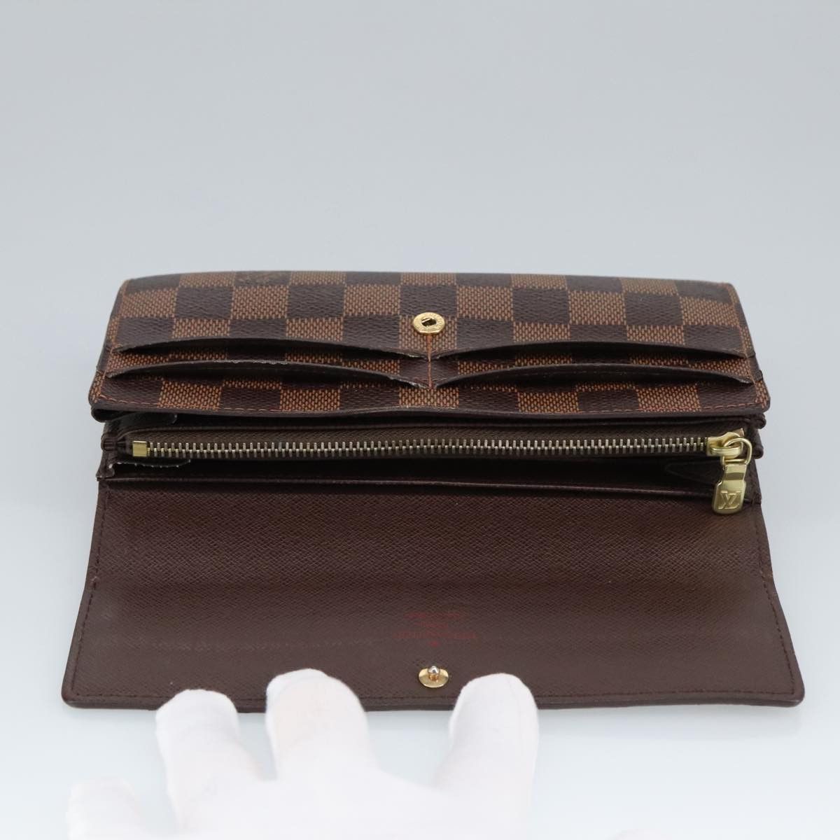 Louis Vuitton Portefeuille Sarah Brown Canvas Wallet (Pre-Owned) Size ONE SIZE - 12 Thumbnail