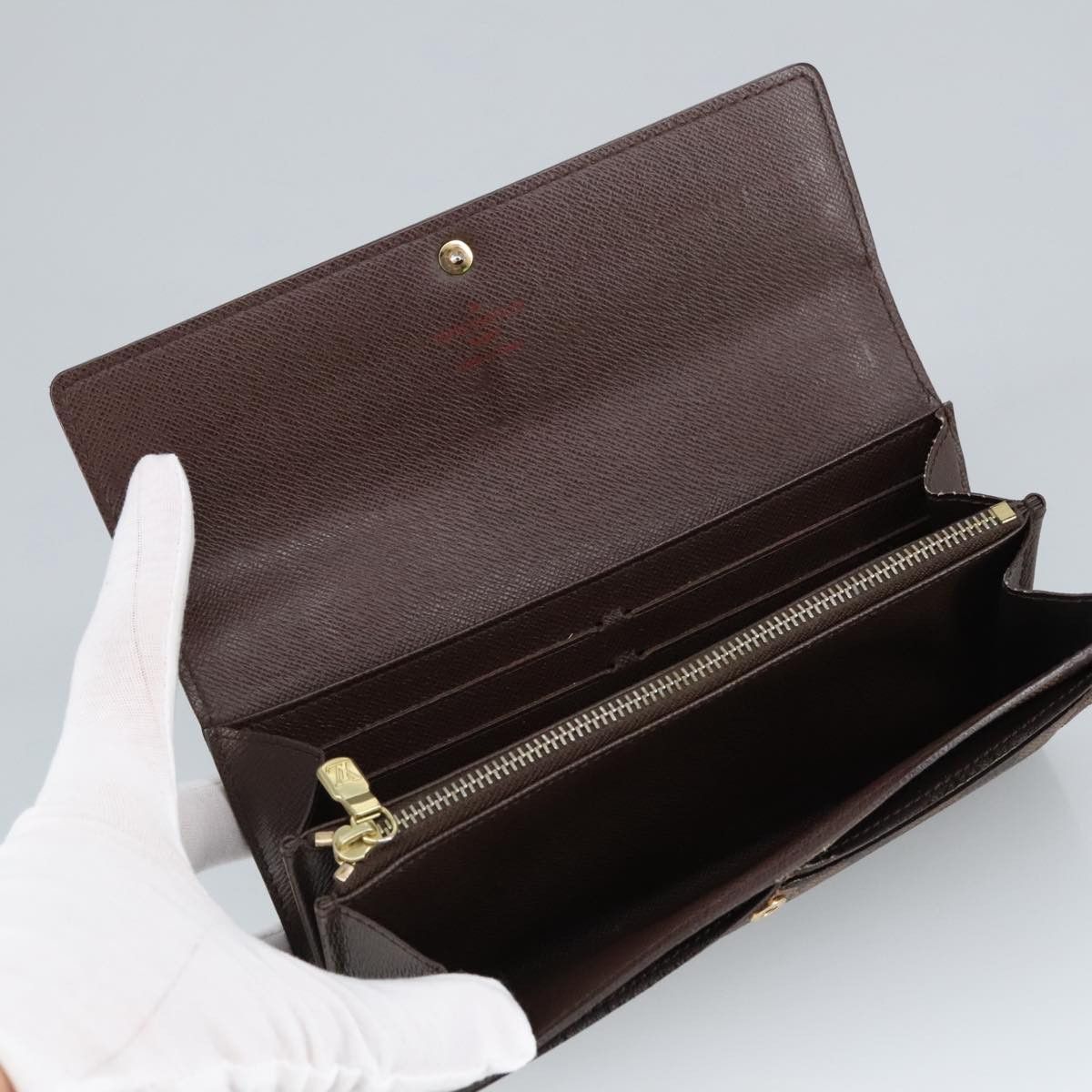 Louis Vuitton Portefeuille Sarah Brown Canvas Wallet (Pre-Owned) Size ONE SIZE - 14 Thumbnail