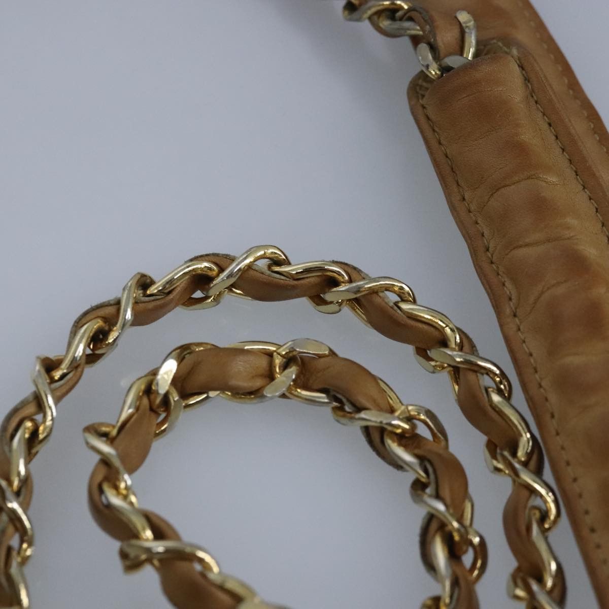 Chanel - Brown Leather Shoulder Bag (Pre-Owned) Size ONE SIZE - 8 Thumbnail