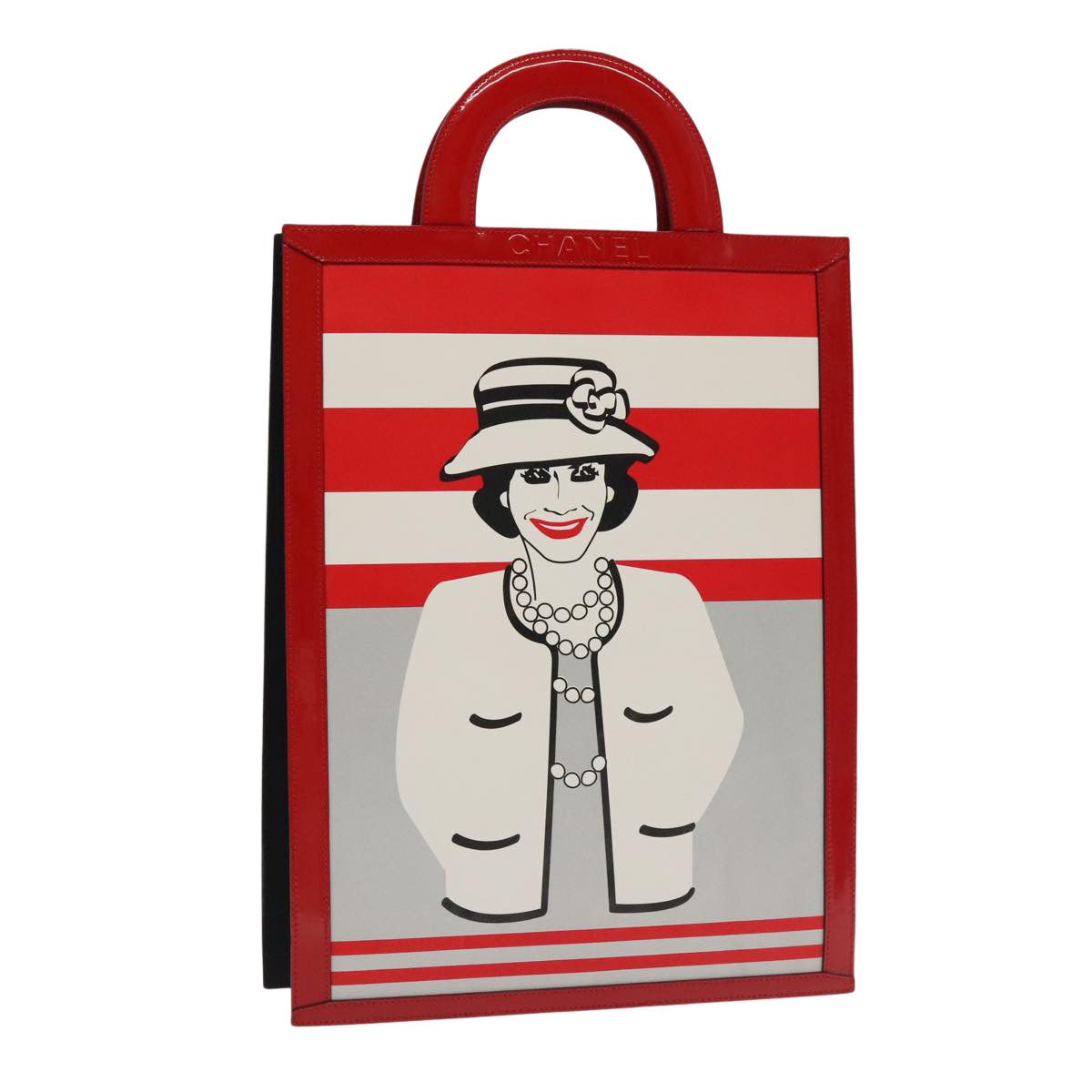 Chanel Mademoiselle Red Leather Tote Bag (Pre-Owned) Size ONE SIZE - 3 Thumbnail