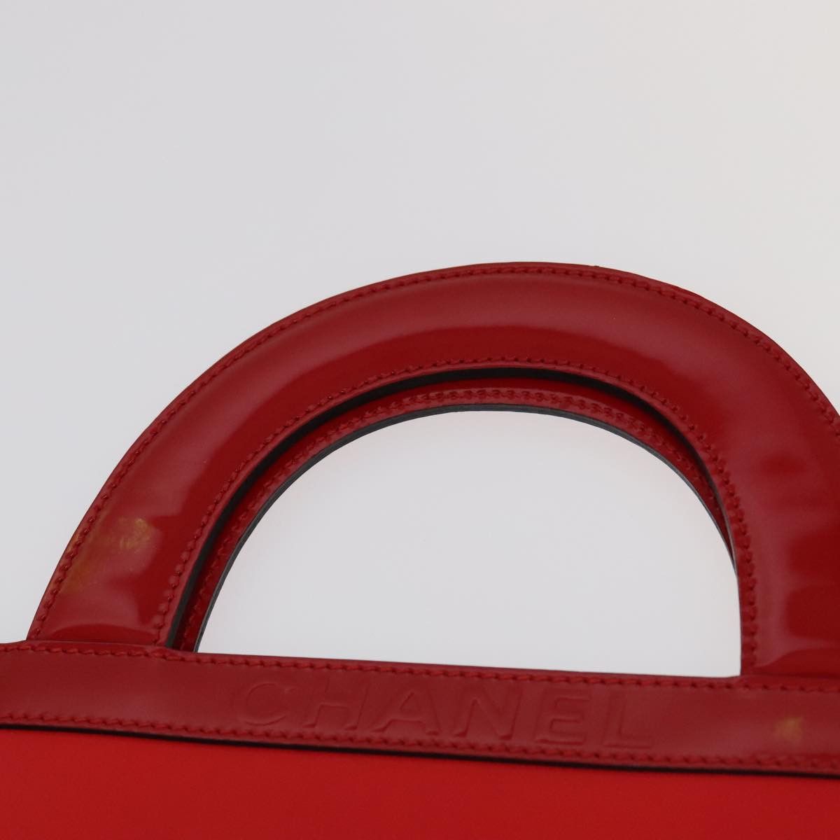 Chanel Mademoiselle Red Leather Tote Bag (Pre-Owned) Size ONE SIZE - 7 Thumbnail