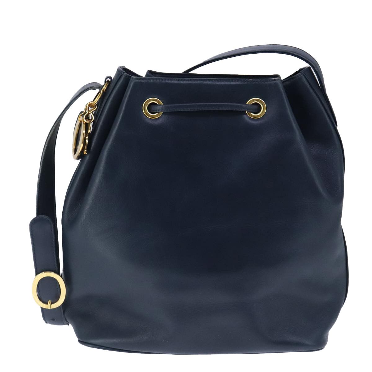 Dior Navy Leather Shoulder Bag (Pre-Owned) Size ONE SIZE - 2 Thumbnail