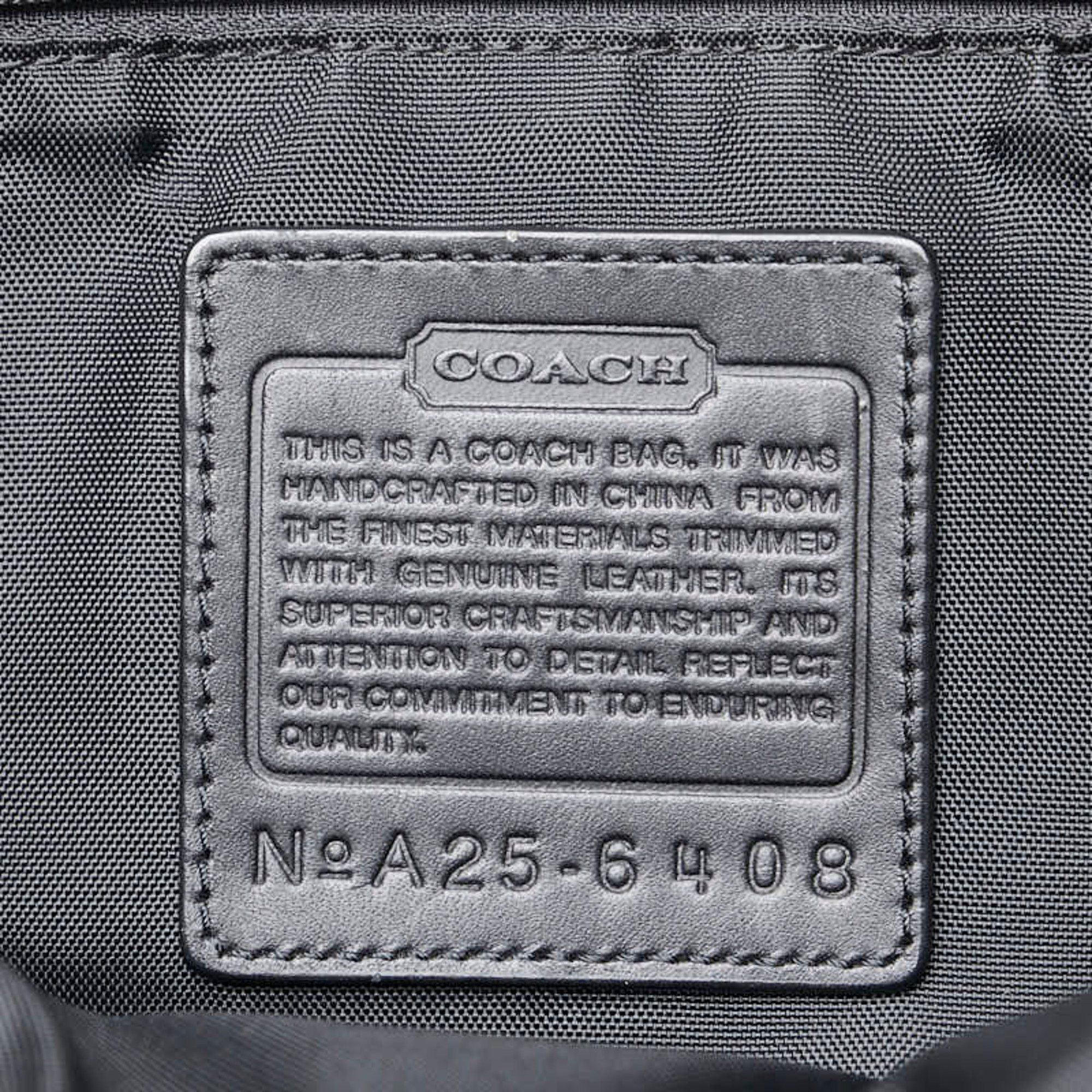 Coach Coach Bag Shoulder 6408 Black Nylon Leather Men's COACH Size ONE SIZE - 10 Thumbnail
