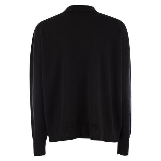 Fabiana Filippi FABIANA FILIPPI Women Sweater MAD214F016I947 BLACK Size L / US 10 / IT 46 - 2 Thumbnail