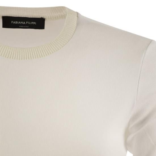 Fabiana Filippi FABIANA FILIPPI Women Polo Shirts JED214F399I963 WHITE Size S / US 4 / IT 40 - 4 Thumbnail